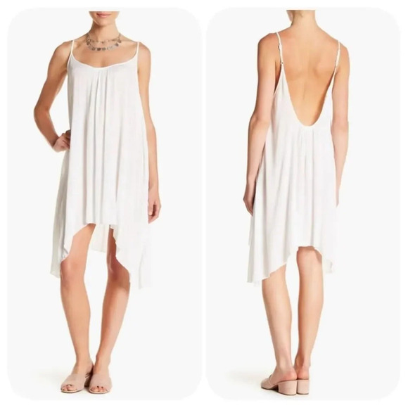 Elan White Cover Up Slip Dress Sz M - Picture 1 of 10